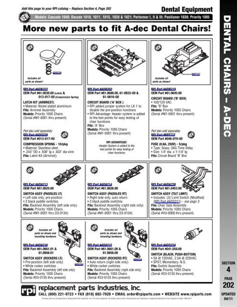 american dental accessories adec parts